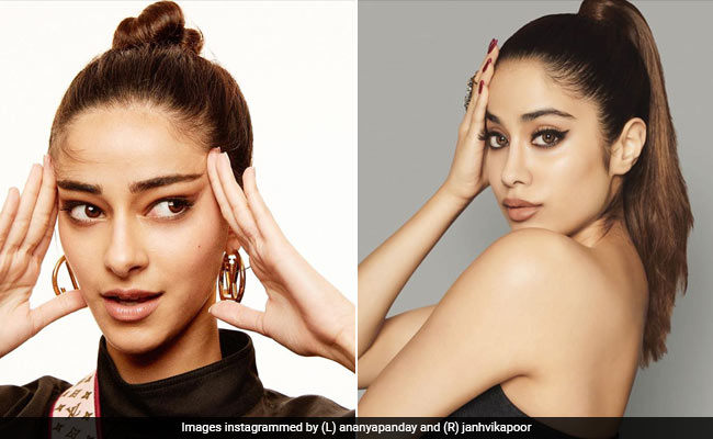 Janhvi Kapoor And Ananya Panday Start The Week Right With Winged Liner And Bronze Eyes