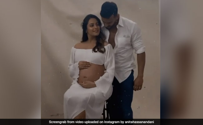 A Glimpse Of Anita Hassanandani's Stunning Maternity Photoshoot With Husband Rohit Reddy By Her Side