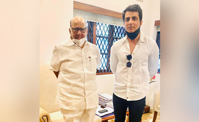 Sonu Sood Meets Sharad Pawar Amid Row With Mumbai Civic Body
