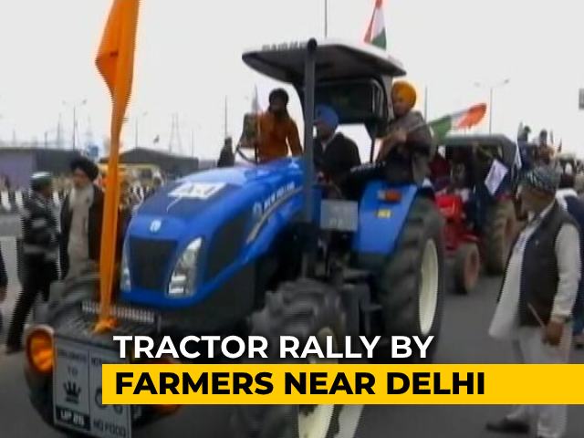 Tractor Rally By Farmers Near Delhi