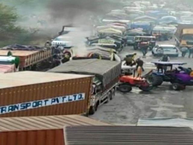 Farmers In Haryana Attempt To March Towards Delhi, Face Tear Gas Shells