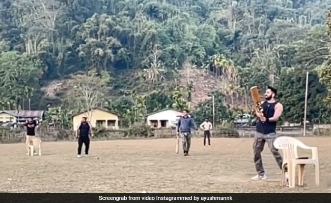 In Assam, Ayushmann Khurrana Plays Cricket - Cheered On By Adorable Squad