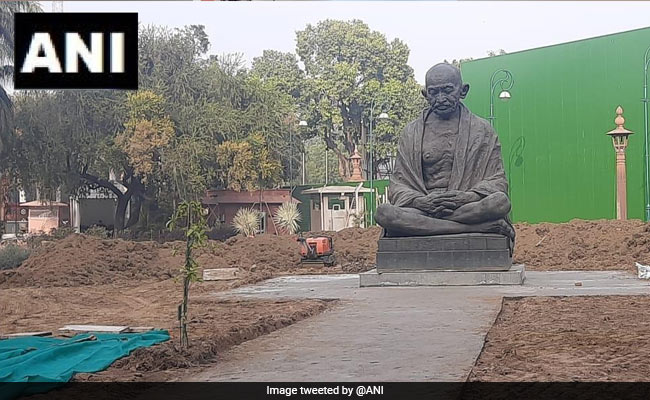 Mahatma Gandhi's Statue At Parliament Moved To Make Way For Construction