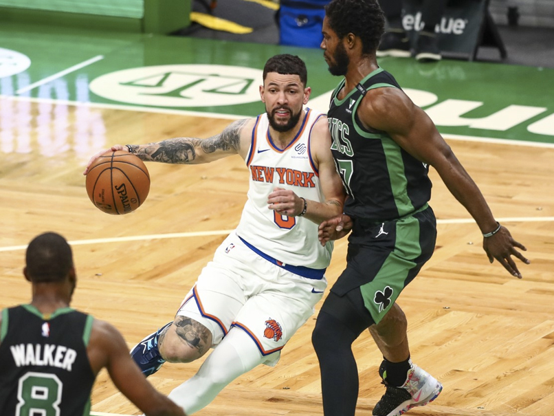 New York Knicks Thump Boston Celtics In Kemba Walker's NBA Return