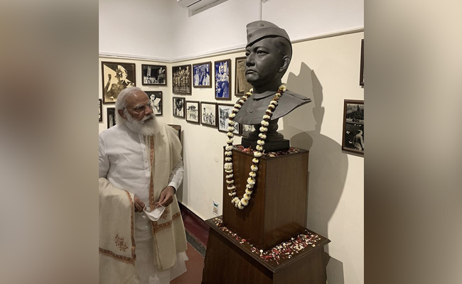 In Pics: PM Modi Pays Tribute To Subhas Chandra Bose At Netaji Bhawan