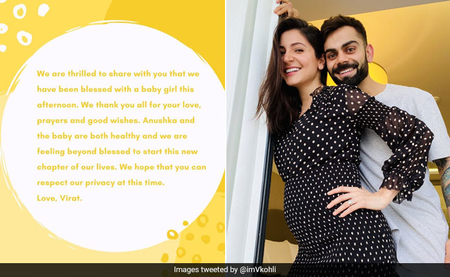 It's A Girl: Congratulations, Anushka Sharma And Virat Kohli