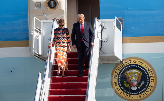 Donald Trump, Wife Melania Arrive At Mar-a-Lago Home In Florida