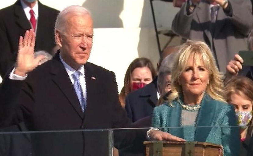 "My Whole Soul Is In Uniting America," Says Biden After Taking Oath
