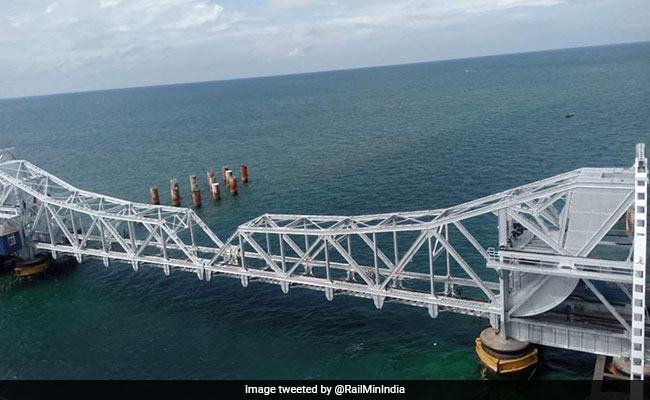 Tamil Nadu's Pamban Bridge Gets A Paint Job. See Stunning Photos