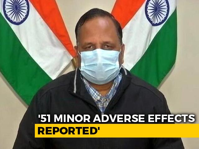 51 Adverse Reactions From Vaccine, One A "Bit Serious", Delhi Health Minister