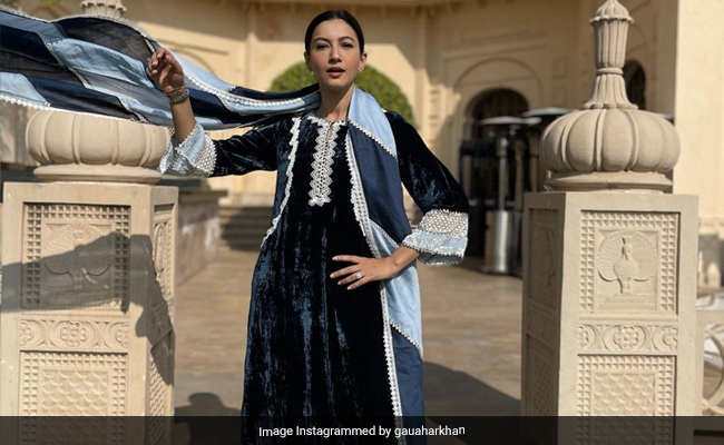 Gauahar Khan Sets Vacay Style Goals In An Elegant Velvet Suit
