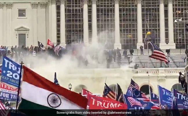 Indian Flag Spotted At US Capitol Attack. Video Is Viral