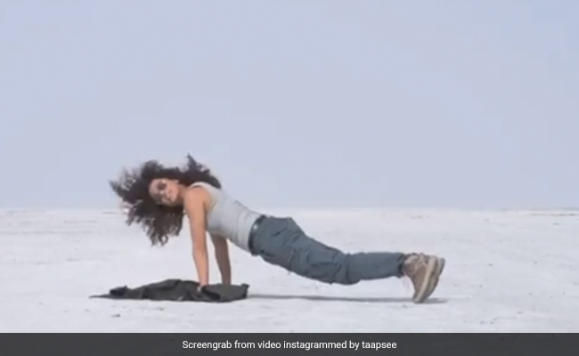 When Taapsee Pannu Did Push-Ups In The Middle Of Rann Of Kutch