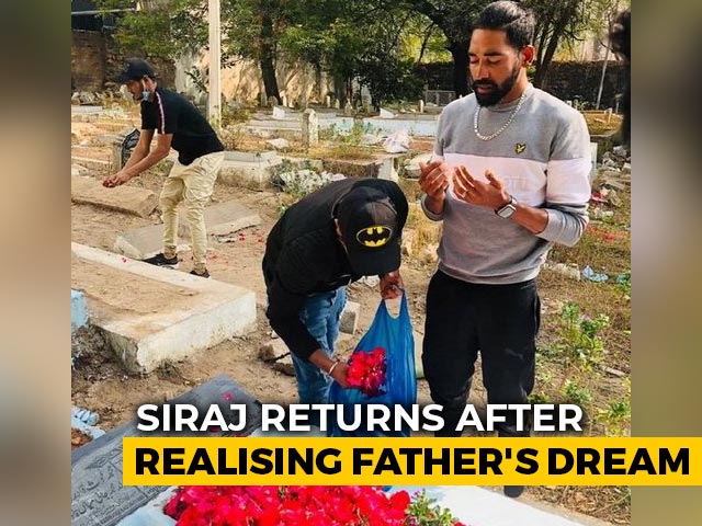 Mohammed Siraj Goes To Father's Grave Immediately After Landing In Hyderabad