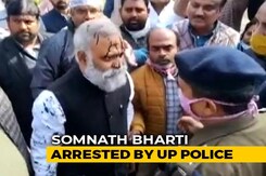 AAP MLA Somnath Bharti Arrested In UP For His Remarks, Ink Thrown At Him AAP MLA Somnath Bharti Arrested In UP For His Remarks, Ink Thrown At Him
