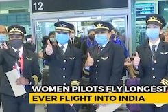 Air India's All-Women Cockpit Crew Takes Off On Historic 17-Hour Flight To Bengaluru Air India's All-Women Cockpit Crew Takes Off On Historic 17-Hour Flight To Bengaluru