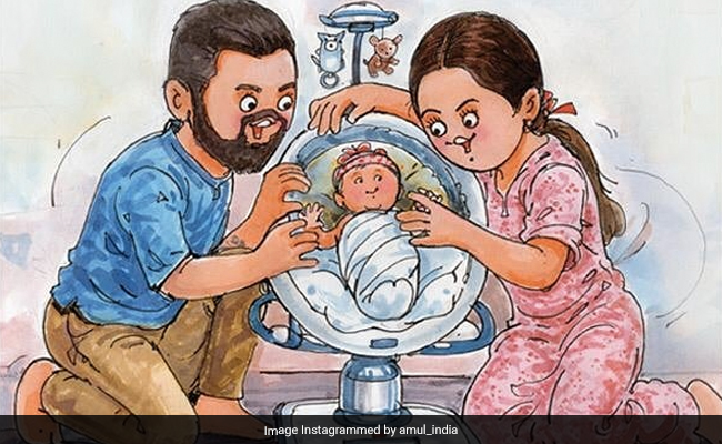 The Internet Is "Bowled Over" By Amul's Greeting For Anushka Sharma And Virat Kohli