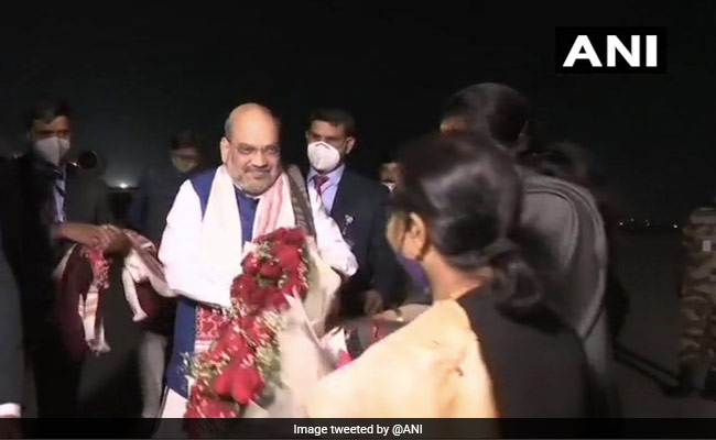 Amit Shah Arrives In Guwahati, To Hold Public Meetings On January 24