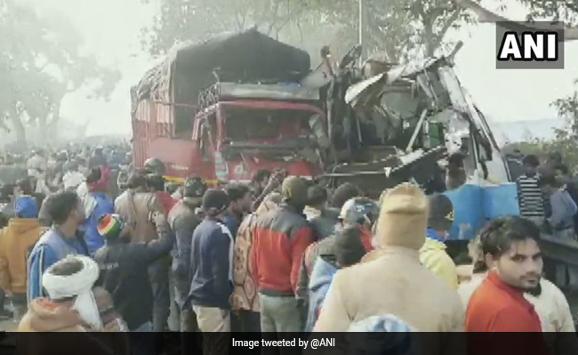 10 Killed, Several Injured In Bus-Truck Collision In UP, Rescue Ops On