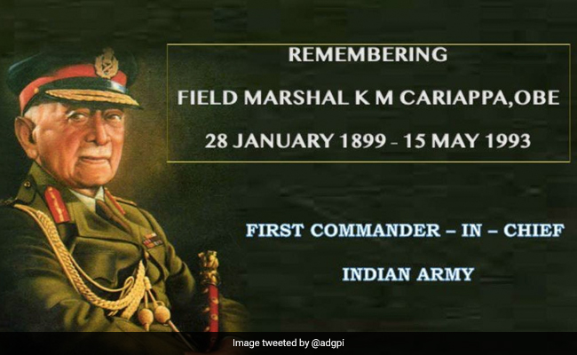 Field Marshal KM Cariappa Remembered On His Birth Anniversary