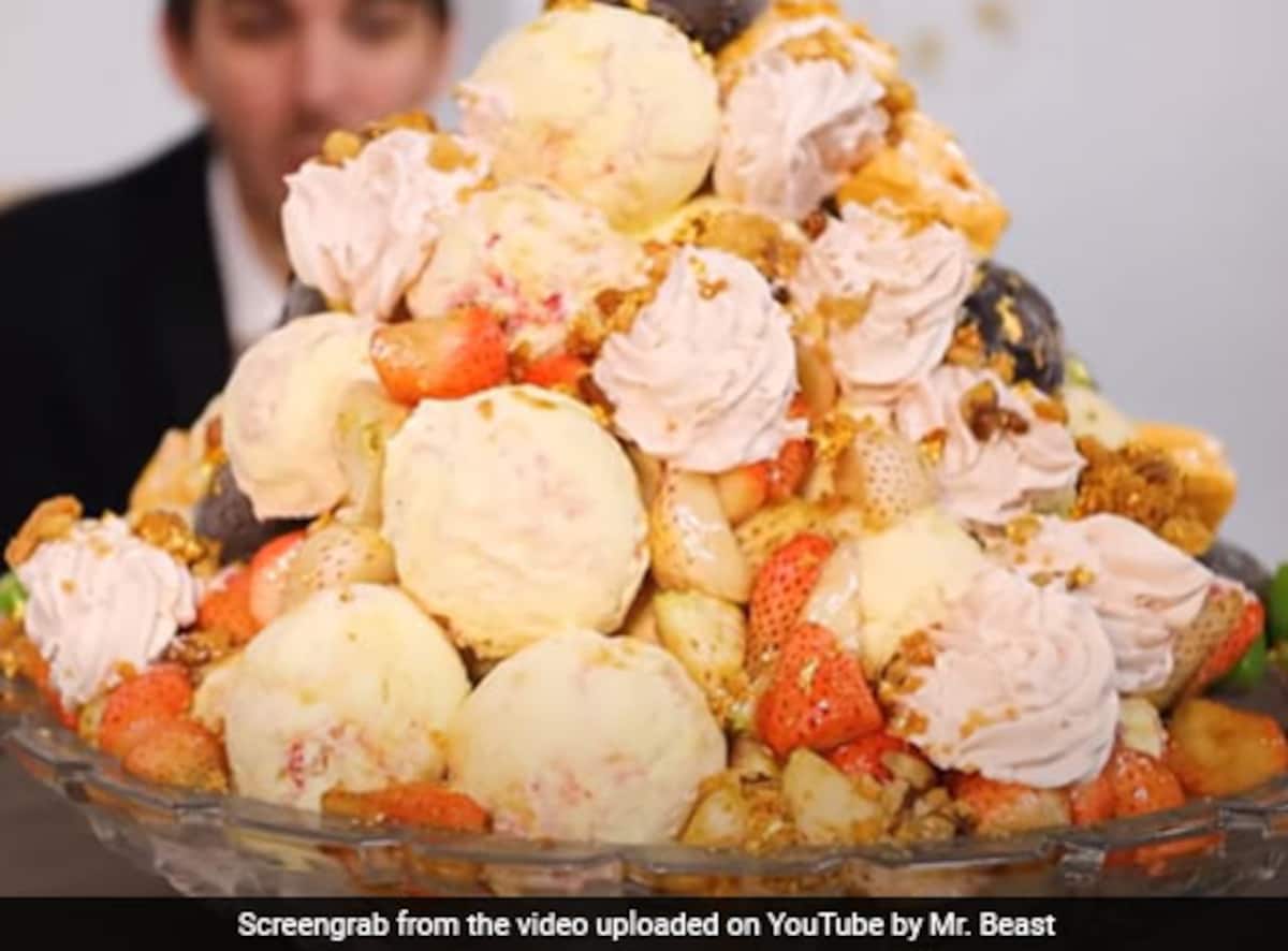 Watch: YouTuber Eats Ice Cream Sundae Worth $100,000 In Viral ...