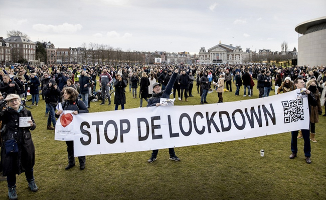 Protests Against Covid Lockdown In Netherlands Lead To Clashes With Cops