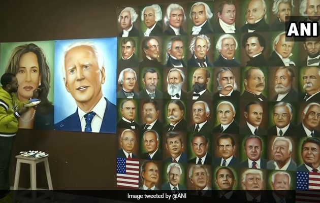 Punjab Artist Paints Portraits Of Biden-Harris Ahead Of Their Oath