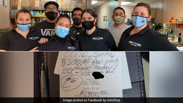 Viral Post: Kind Patron Leaves $200 Tip For Each Of 7 Restaurant Employees