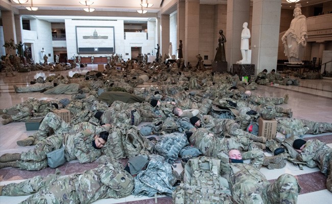 Armed Guards, Fences: Washington Under Heavy Security As Trump Impeached