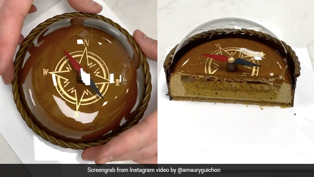 Watch: Unique Chocolate Compass With Transparent Sugar Dome Amazes The Internet