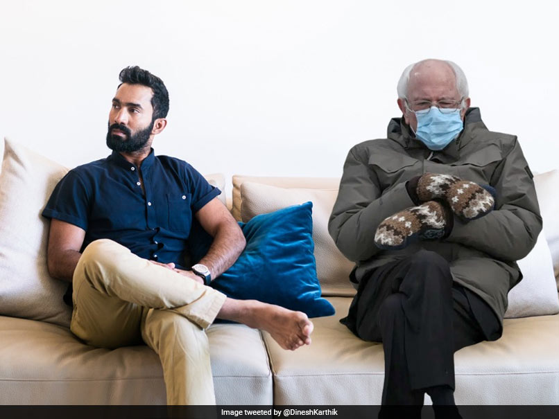 "Look Who Finally Dropped In": Dinesh Karthik Joins Bernie Sanders Meme Fest