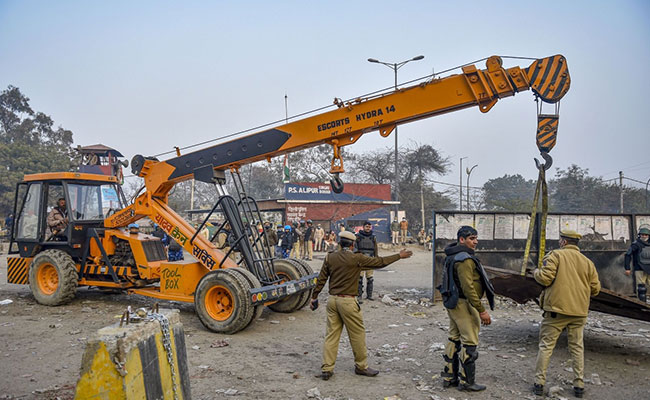 Roadblocks, More Cops At Farmers' Main Camp At Singhu Near Delhi