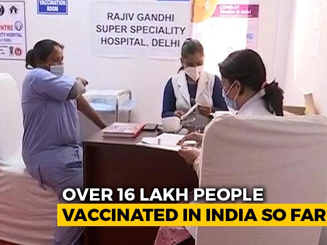 Over 16 Lakh Healthcare Workers Vaccinated Till Now: Centre