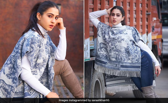 Sara Ali Khan In A Statement Dior Poncho Takes Over Winter Fashion