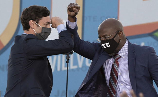 US Senate Control Shifts To Democrats As Georgia Pair Sworn In