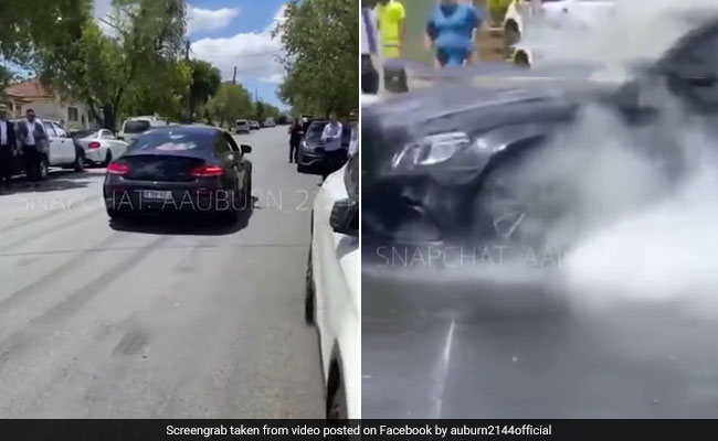 1 करोड़ की कार से स्टंट कर रहा था शख्स, अचानक लगी Mercedes में आग और फिर... देखें Video