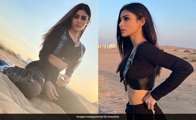 Mouni Roy's Love For All Black Outfits Continue In A Rugged Safari Chic Look