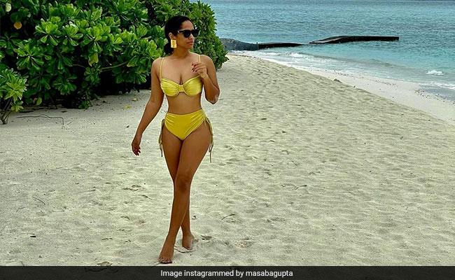 When Masaba Gupta Wore A Bikini With Matching Gold Earrings For An Early Morning Swim