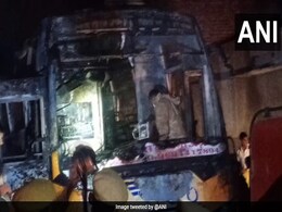Six Dead, 17 Injured As Bus Catches Fire In Rajasthan's Jalore Six Dead, 17 Injured As Bus Catches Fire In Rajasthan's Jalore