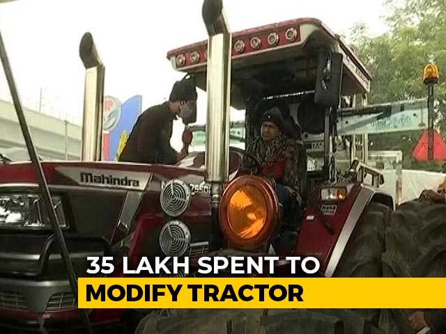 Modified Tractor Worth Rs 40 Lakh Grabs Eyeballs At Tikri Border