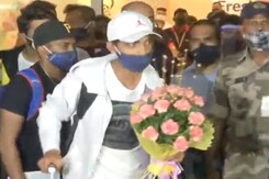 Indian Cricket Team Arrives At Mumbai Airport Indian Cricket Team Arrives At Mumbai Airport