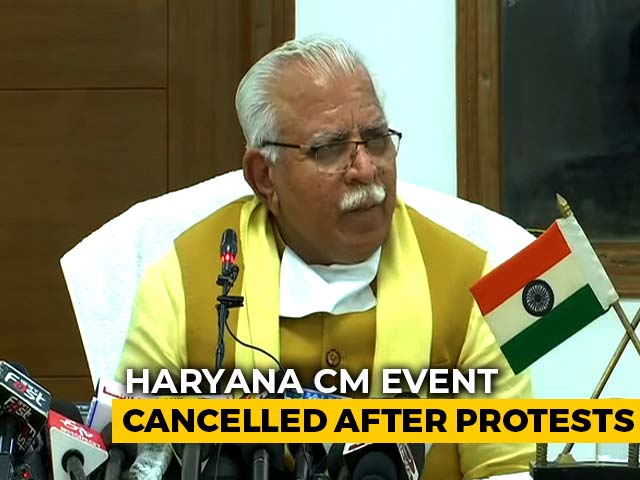 Amid Farmers' Protest In Karnal, Chief Minister's Chopper Unable To Land