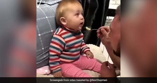 Watch: Giggly Baby Who Can't Stop Laughing While Being Fed, Is Going Viral