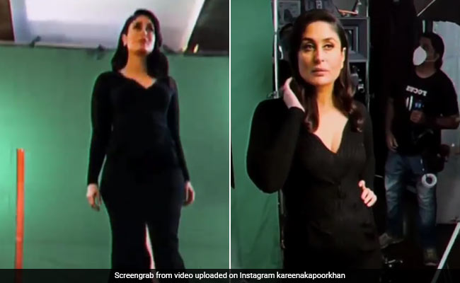 Kareena Kapoor Looks Every Bit The Beautiful Mom-To-Be In A Flowing Black Gown