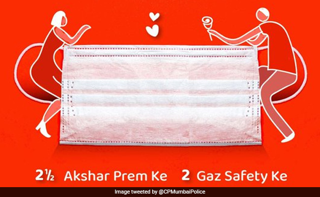 "Love, Mask And 6 Feet Distance": Mumbai Police Tweets On Valentine's Day