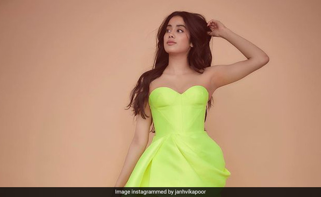 Janhvi Kapoor Is Spreading Neon Vibes In This Stunning Strapless Dress