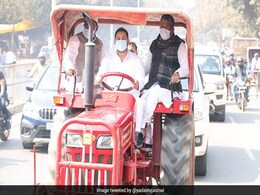 Tejashwi Yadav, On A Tractor, Protests Against Fuel Price Hike, Farm Laws Tejashwi Yadav, On A Tractor, Protests Against Fuel Price Hike, Farm Laws