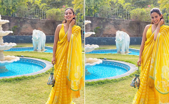Mira Rajput's Spring Wedding Look In A Yellow <i>Saree</i> Is Brighter Than Sunshine