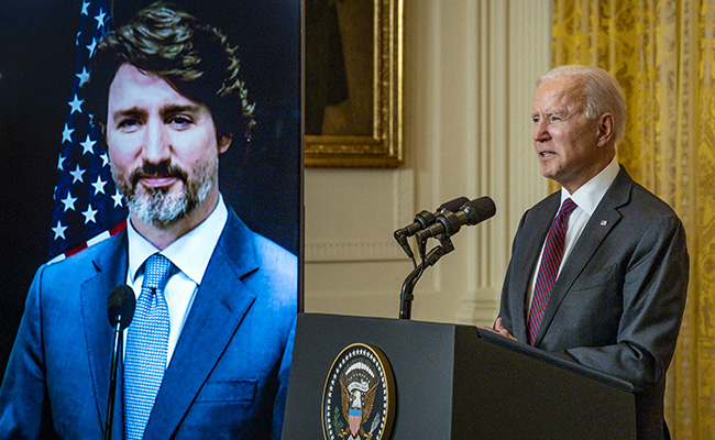 Joe Biden, Justin Trudeau Pledge To Counter China, Climate Change, In First "Meeting"