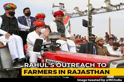 "Modi<i>ji Chahte Hain</i>...": Rahul Gandhi At Rajasthan Tractor Rally "Modi<i>ji Chahte Hain</i>...": Rahul Gandhi At Rajasthan Tractor Rally